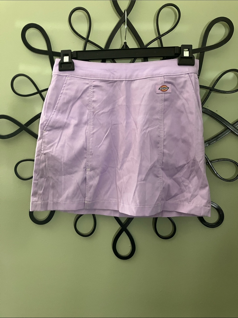 Dickies Lavender Mini Skirt with Logo Patch